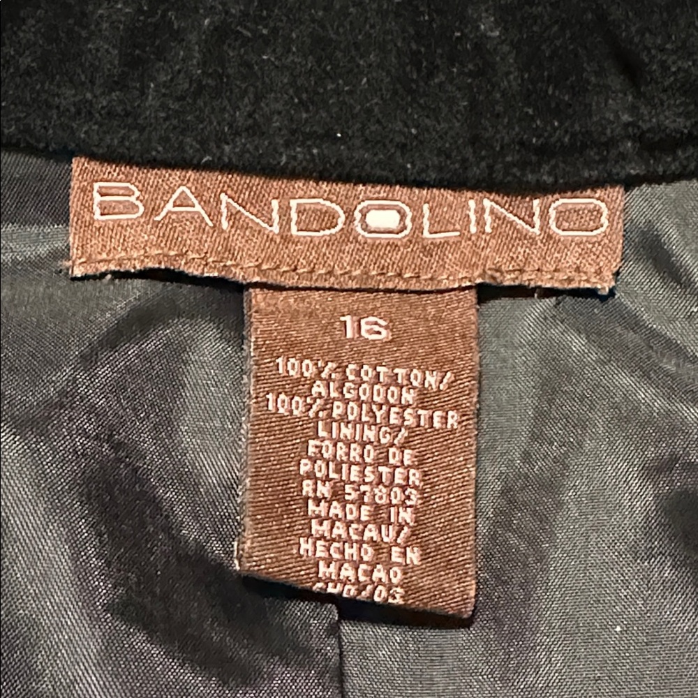 Bandolino Black Velvet Jacket with Pink Floral Embroidery - Picture 5 of 5